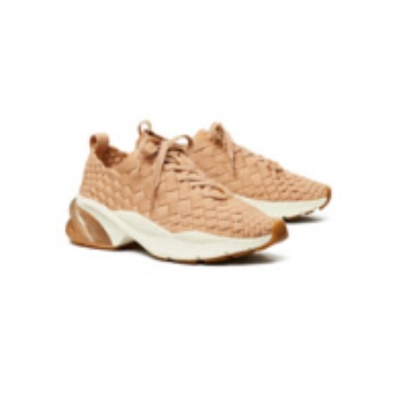 Authentic Tory Burch - Good Luck Woven Trainer Shoes (TAN) - Picture 5 of 5